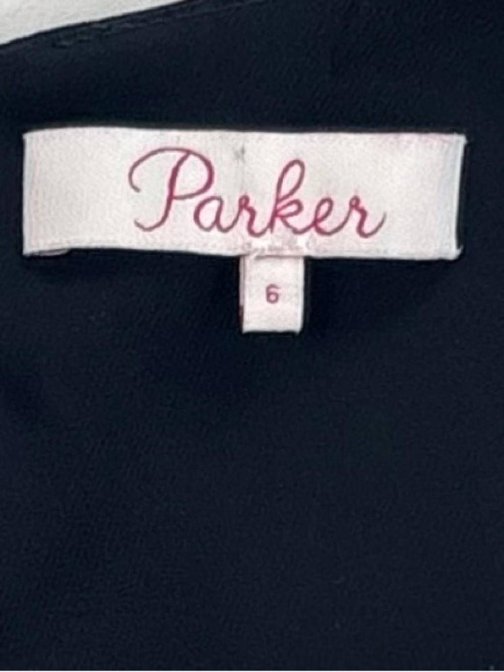 PARKER Alaska Combo Dress Black Size 6 Ruffle Bell Sleeve Midi Cocktail Dress - Picture 5 of 10